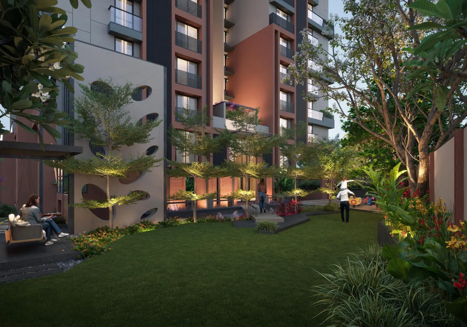 Serene landscaped gardens for everyday living